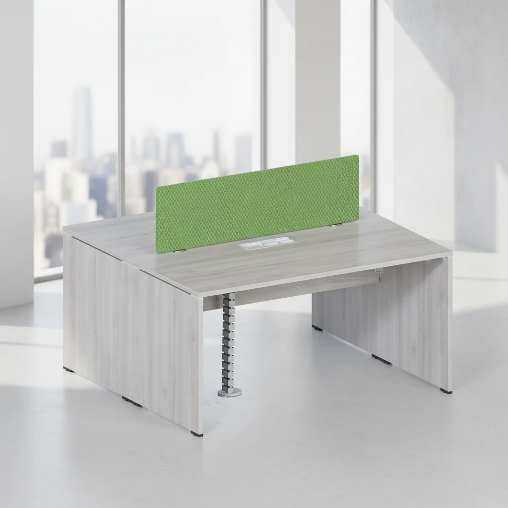 Budget Modern Double Row Office Workstation Wood Frame with Storage Drawers Durable Adjustable Standing Desk for Hospital Use 6