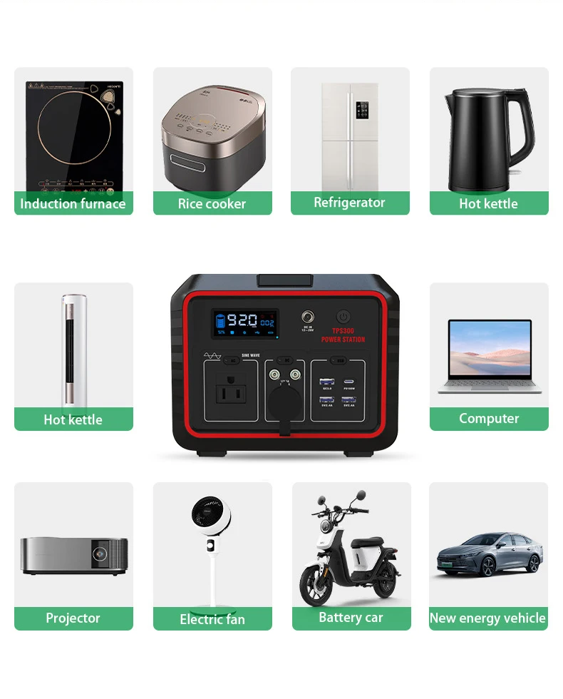 Wireless Charging 300w Portable Power Station Camping Outdoor Energy Storage Power Supply