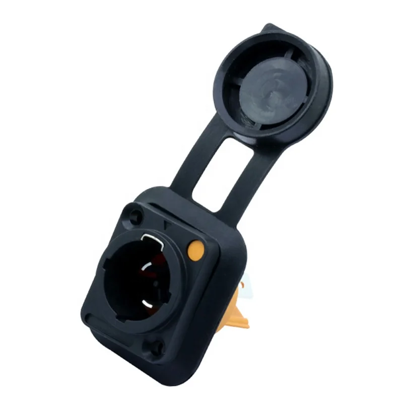 Waterproof PowerCON True Chassis Connector NAC3MPX NAC3FPX 250V 20A IP65 Waterproof Appliance Inlet Outlet Connector