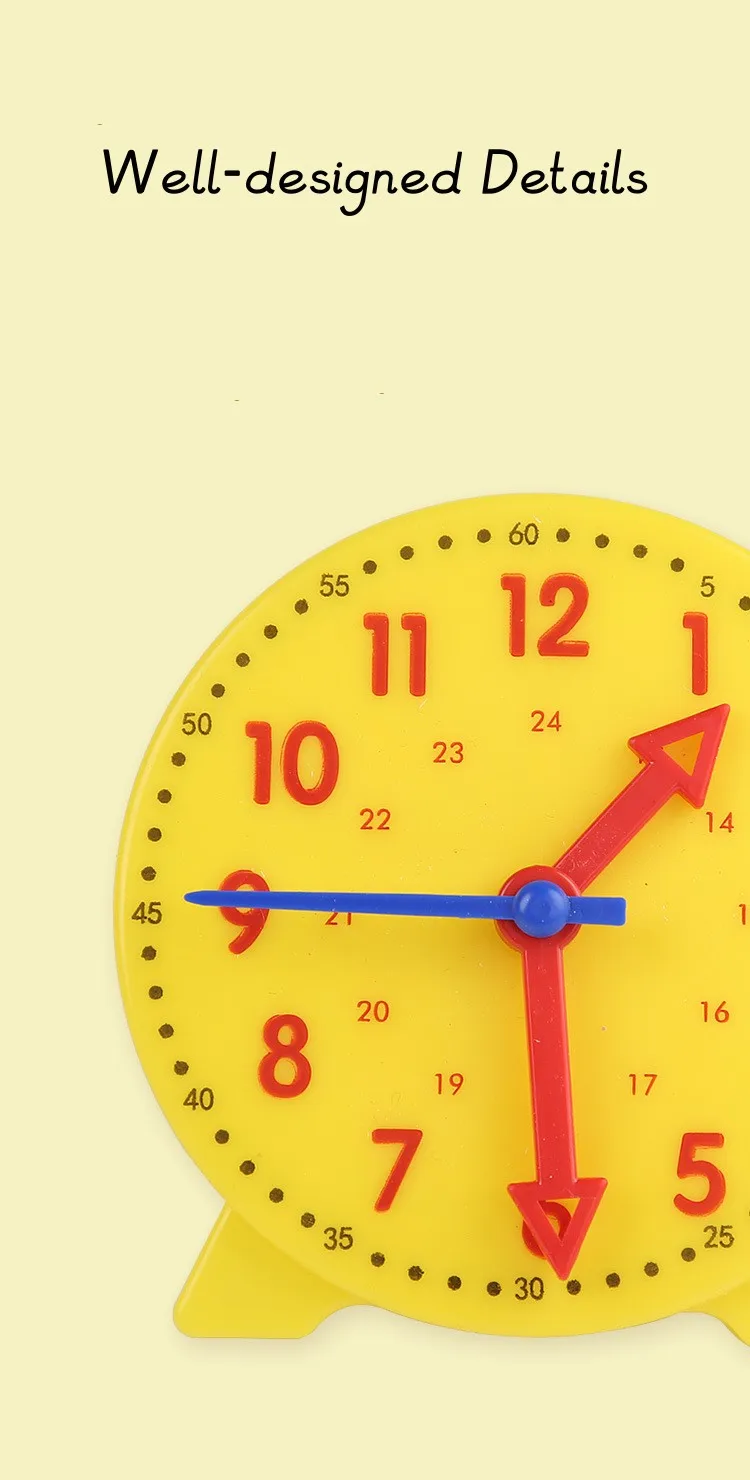 Kids Telling Time Learning Clock for Analog and Digital Time for School ...