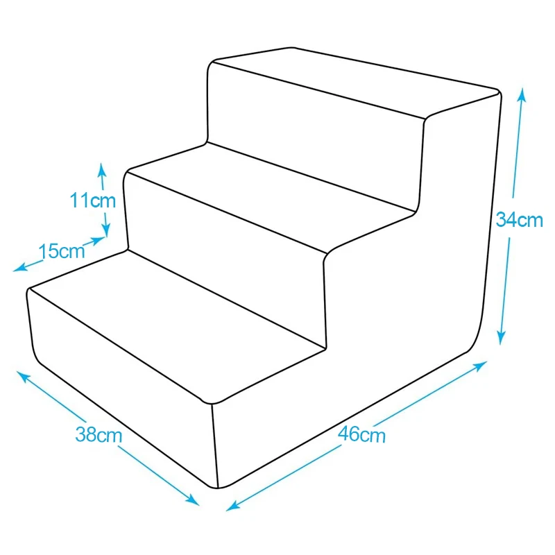 New Multifunction Portable Pet Stairs Memory Foam Folding Pet Stair