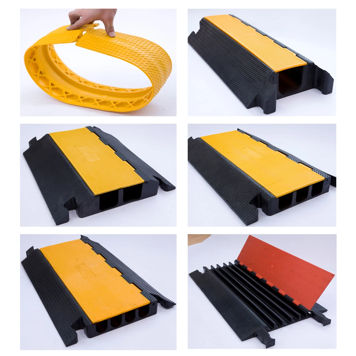 Pvc Rubber Polyurethane Pedestrian Traffic Vehicles Wire Guard Cable