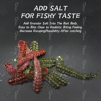 Manufacturer 6g 110mm Threaded Worm Bait Soft Roll Tail Bass Fishing Bait Worm Lures – Soft Lure – view 5