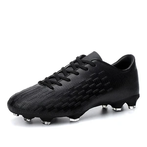 Hot Sale Factory Custom Student Black Football Match Trainers Shoes Original Design OEM Custom Soccer Football Sports Shoes