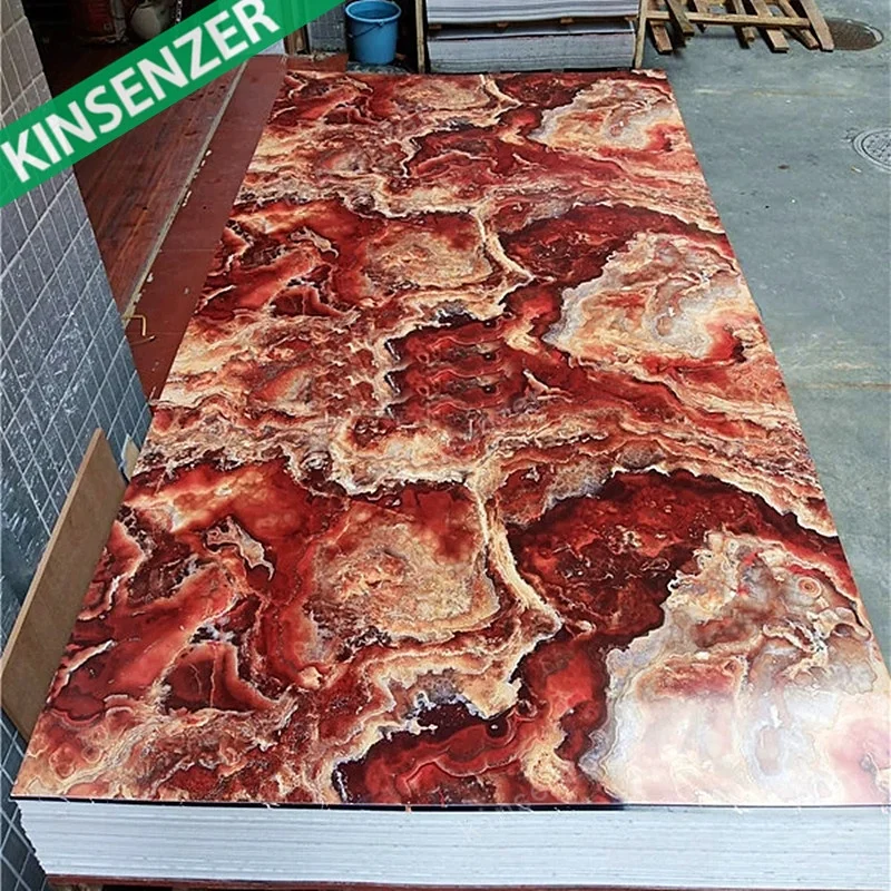 2022 New Design PVC Marble Sheet Wall Panel for India Customer High Gloss Sheet 4x8 with Good UV Coating for Uk Market