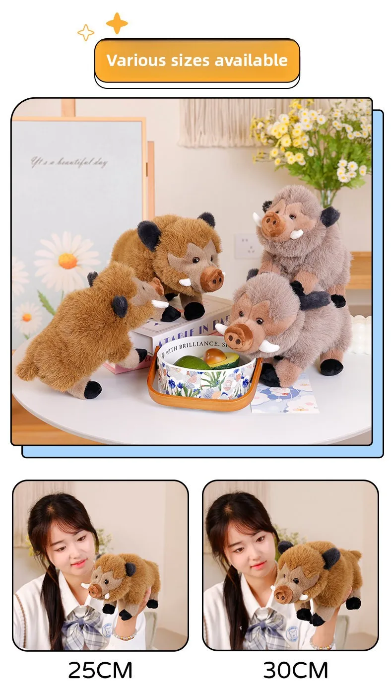 Générique Wild Boar Stuffed Animal Plush - Cartoon morbido Sheep Home Decor,Sheep Plush Toy,for Men Women Kids Boys Girls Youth Teens Son