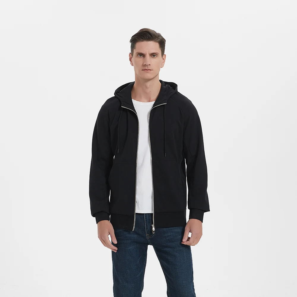 UrGarding EMF Protection Silver Fiber Cotton Faraday Hoodie Shielding Silvered Zipper