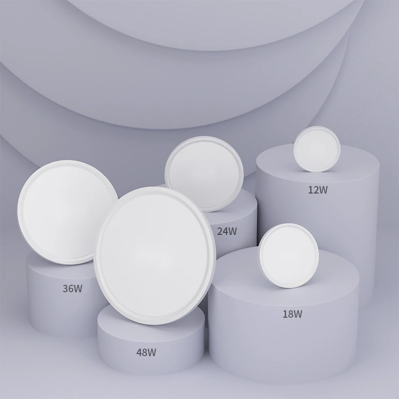 Super Thin 18W Flush Mount 3CCT 5CCT Daylight Black Round Flat Led Panel Light Profile Ceiling Light Fitures