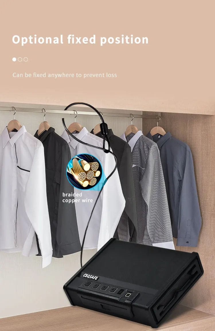 CEQSAFE Hot Selling Hand Gun Safe Small Biometric Fingerprint Lock Gun Safe for Car supplier