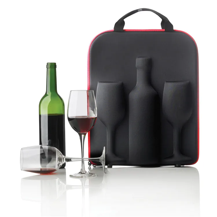 Waterproof Lightweight Custom Logo Size Eva Wine Case Wine Travel Case