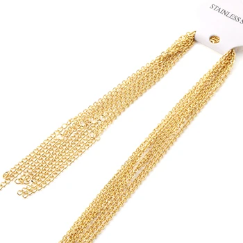 14k gold filled chain stainless steelchain necklace without pendant 5cm extension chain longer chain for good quality