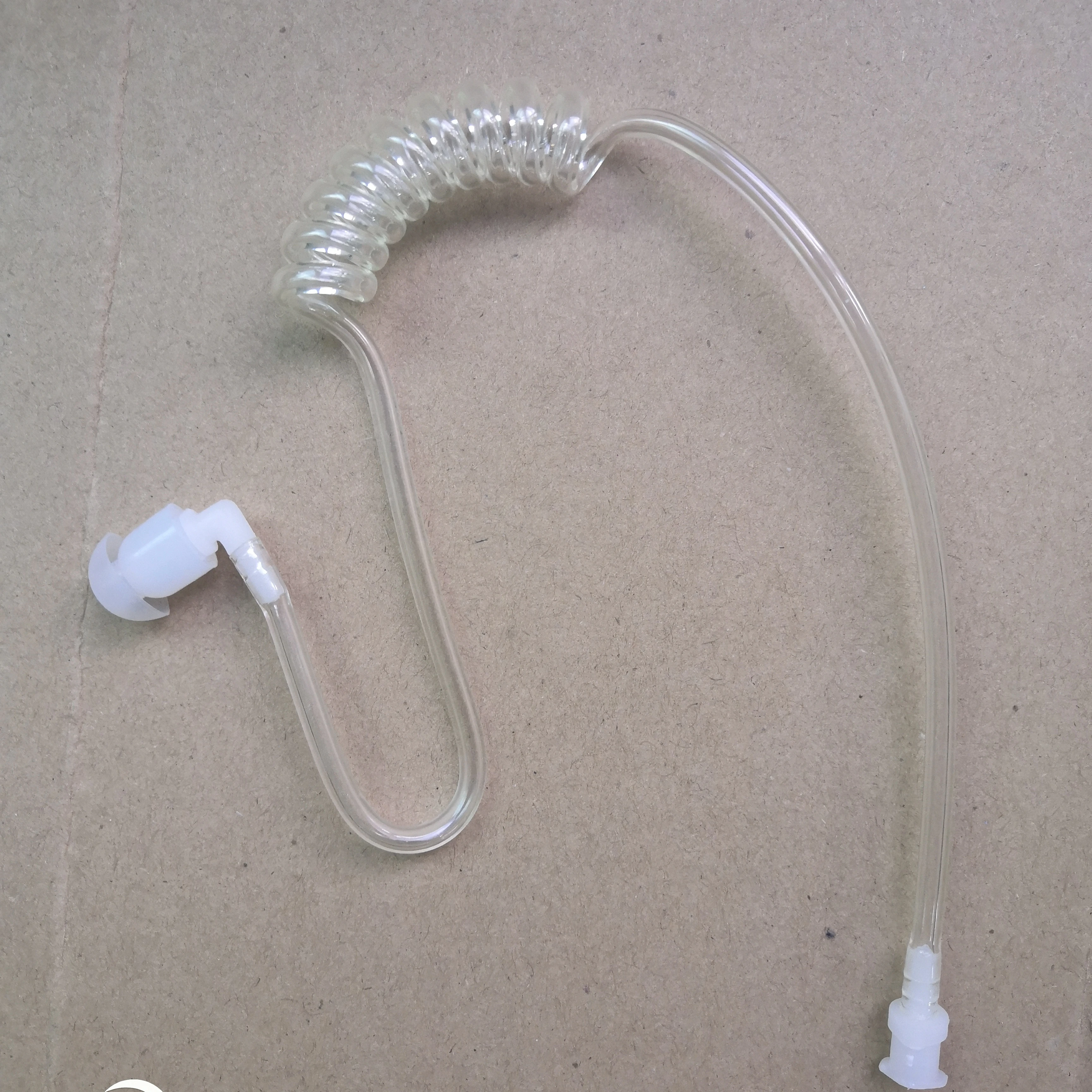 Clear acoustic surveillance coil  tube for Nylon wrap threading Walkie woogie earpiece security headset and two way radio