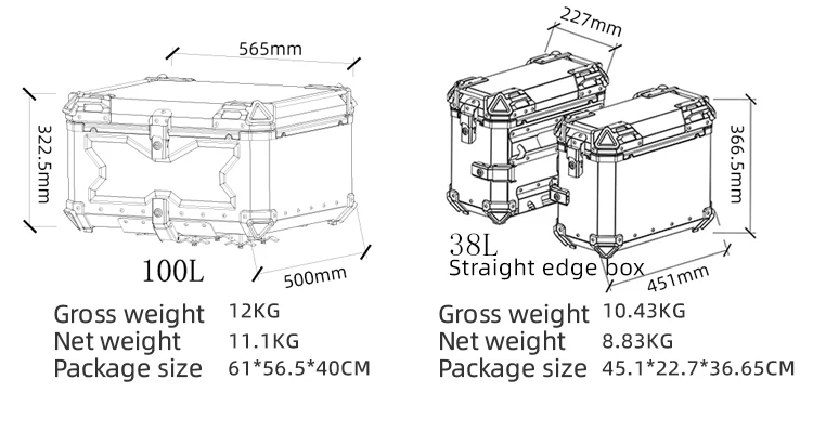 Top Box High In 45L Motorcycle Top Box - High-End Aluminum for Honda Adv 150