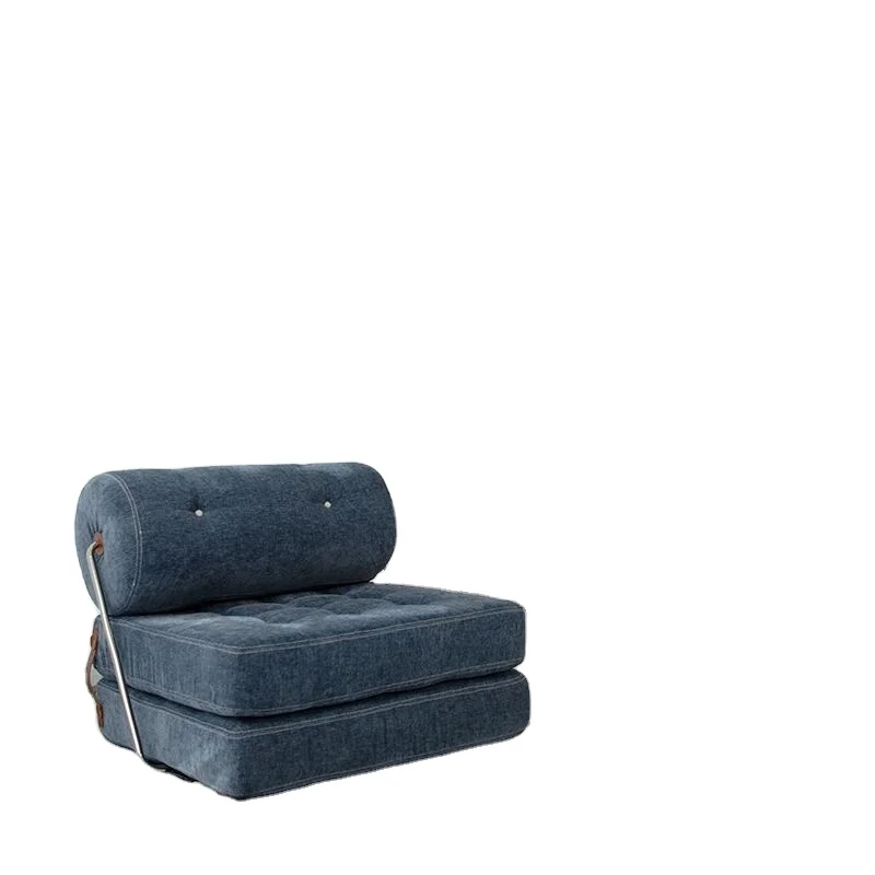 Fabric Single Foldable Sofa Nordic Family Lazy Small High Spring Comfortable Sofa Bed