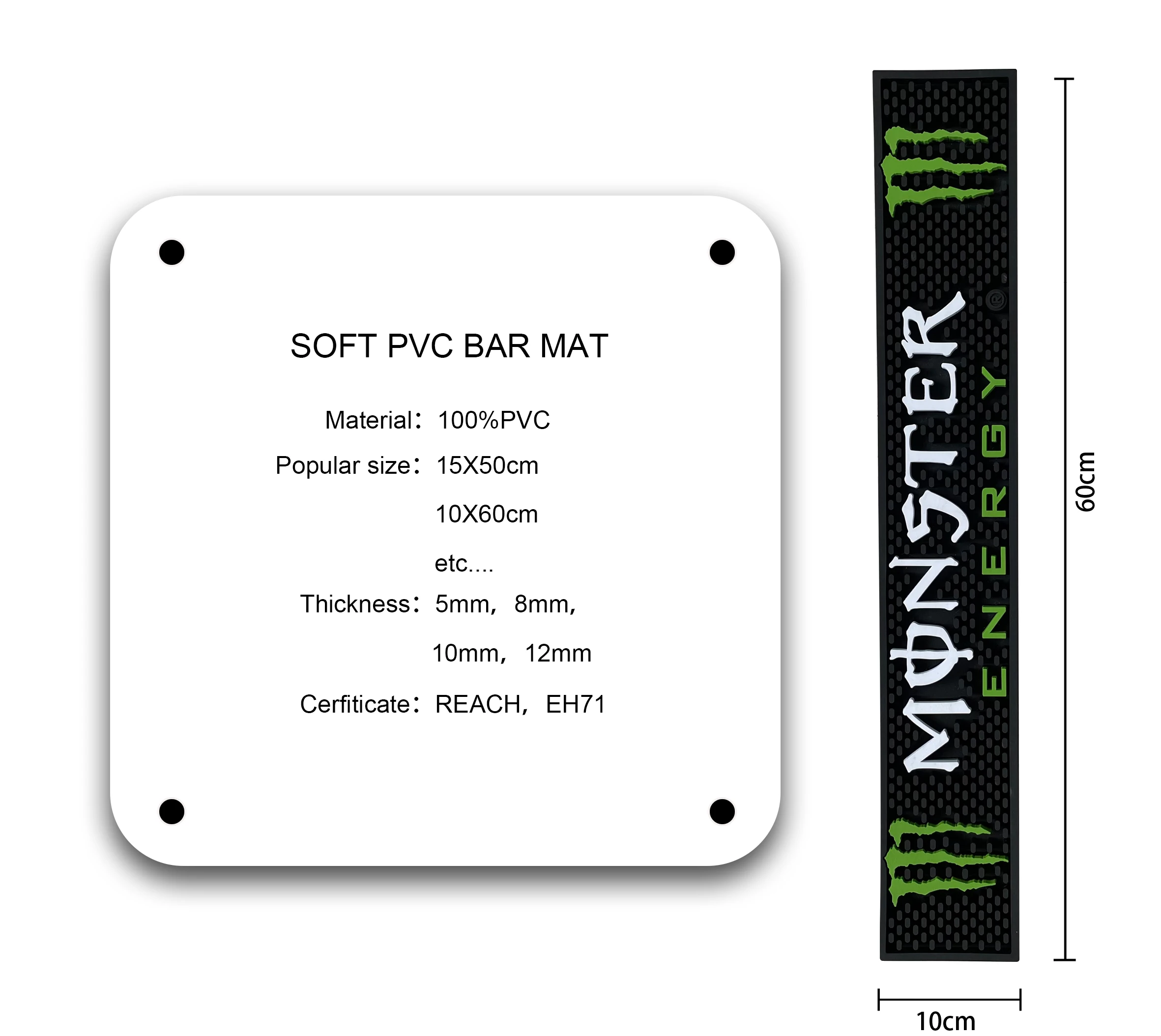 Custom PVC Rubber Drip Mat Beer Bar Mat1111