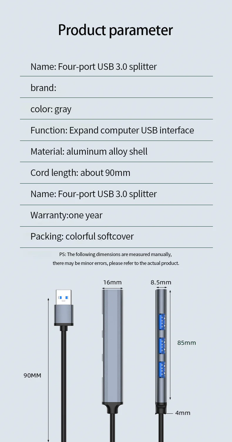 4 5 7 In 1 Usb 3.0 Hub Ports Expander Adapter Type C 3.0 Aluminium Usb