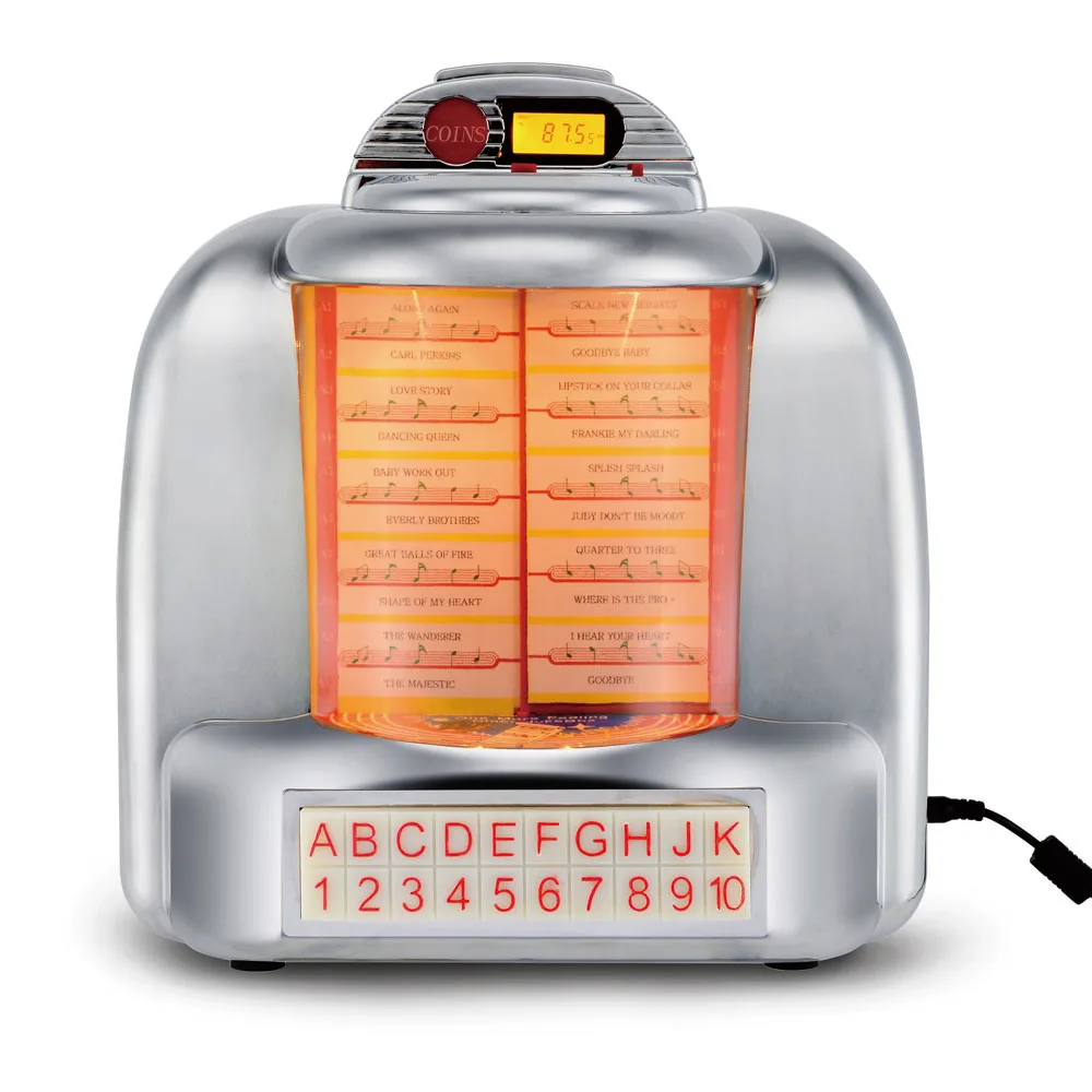 JSY-FP-A01 Mini Tabletop Jukebox Machine Real Jukebox Function with Radio USB SD Playback & for Bluetooth Consumer Electronics