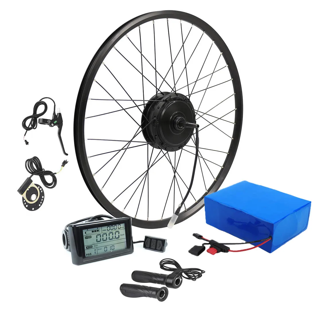 MSW Kit vélo électrique - Roue arrière - 28 Pouces - jusqu'à 25 km/h Kit électrification vélo