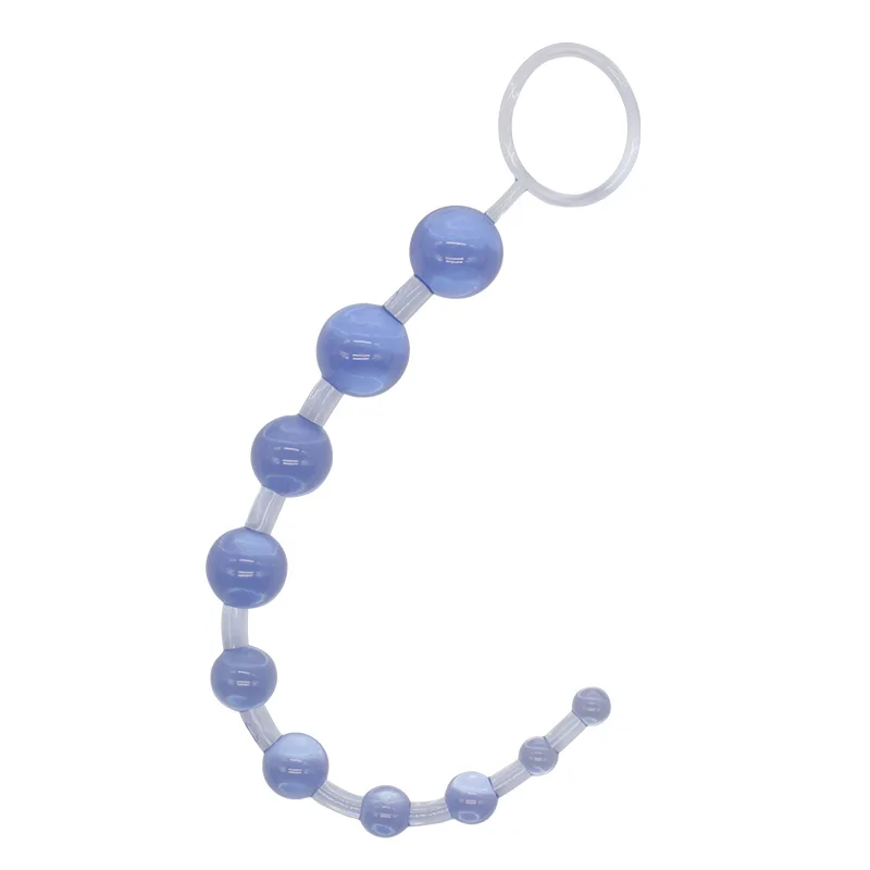High Quality Long Beads Anal Plug Kit Popular Silicon Butt Sex Toy
