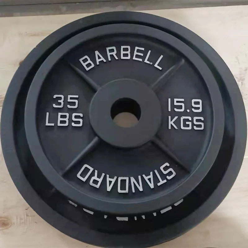 CAP Barbell Lot de 2 plaques de poids standard en fonte de 2,5 cm – Haltères pour salle de sport à domicile, musculation et haltérophilie, 3,4 kg, gris