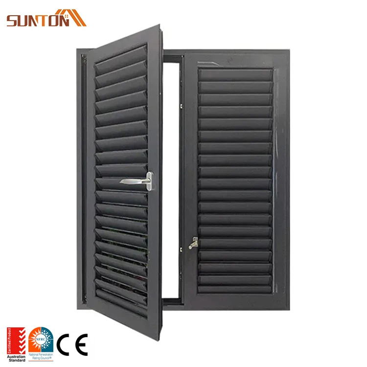 Factory Prices Customize Aluminum Frame Louver Window Modern Ventilated Aluminium Louvre windows