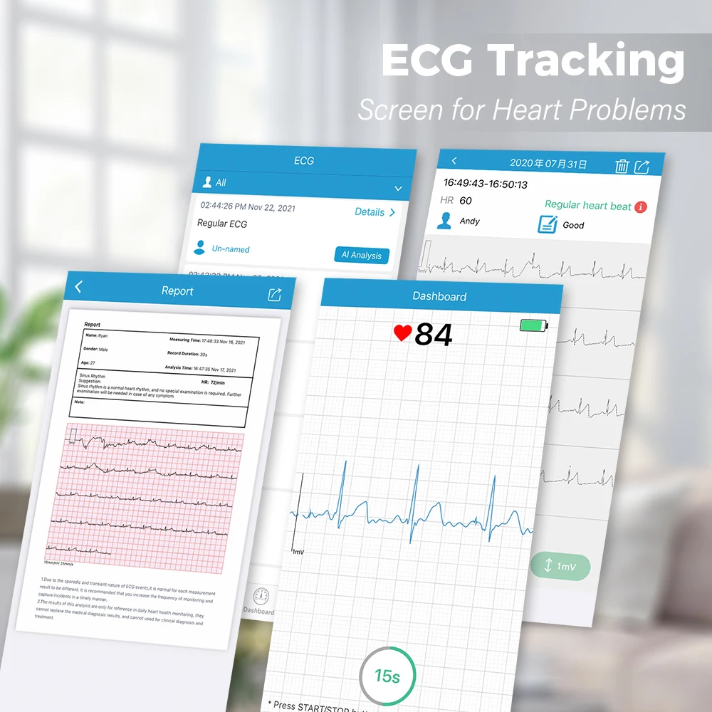 Wellue Bp2 Wifi Blood Pressure With Blue Tooth And Ecg Electronic ...