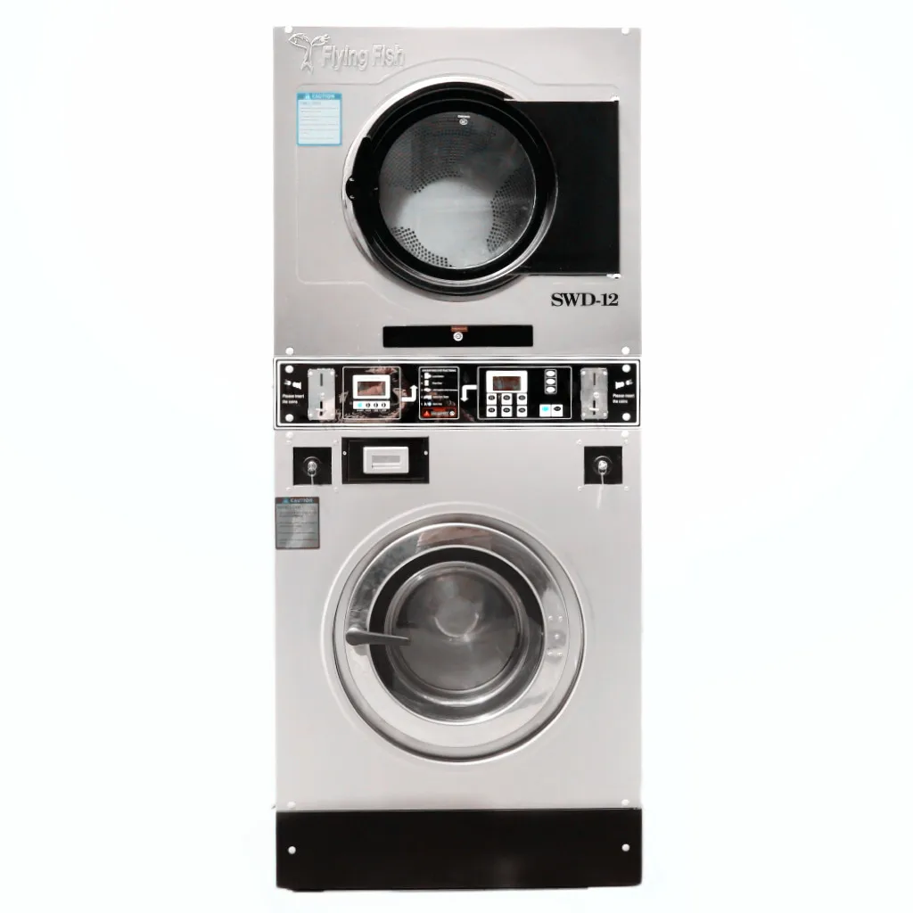 12kg to 20kg Commercial Coin Laundry Equipment Vending Laundry Washing Machine and Drying Machine Stacked Washer and Dryer