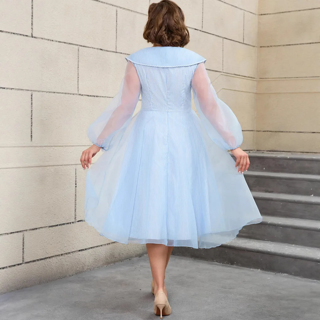 China Factory Plus Size High Quality Mesh Dress Women Elegant Graduation  Dresses Clothes Women Dress Good Quality