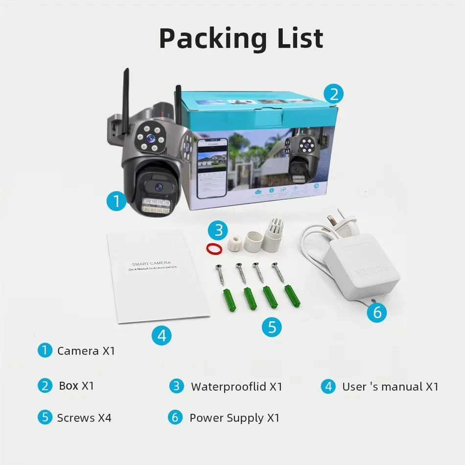 Outdoor Waterproof IP66 Dome Camera Two-Way Voice Intercom 10x Zoom Humanoid Tracking Motion Detection Supports SD Memory Card