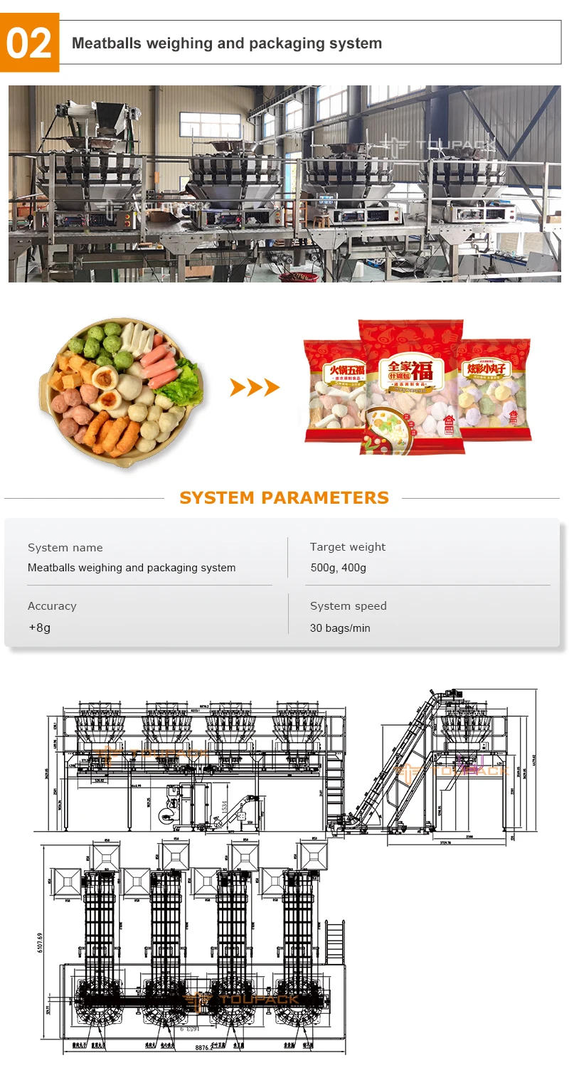500 KG 220 V 1 Year Automatic Multihead Weigher Packing Machine for Food and Granule Products