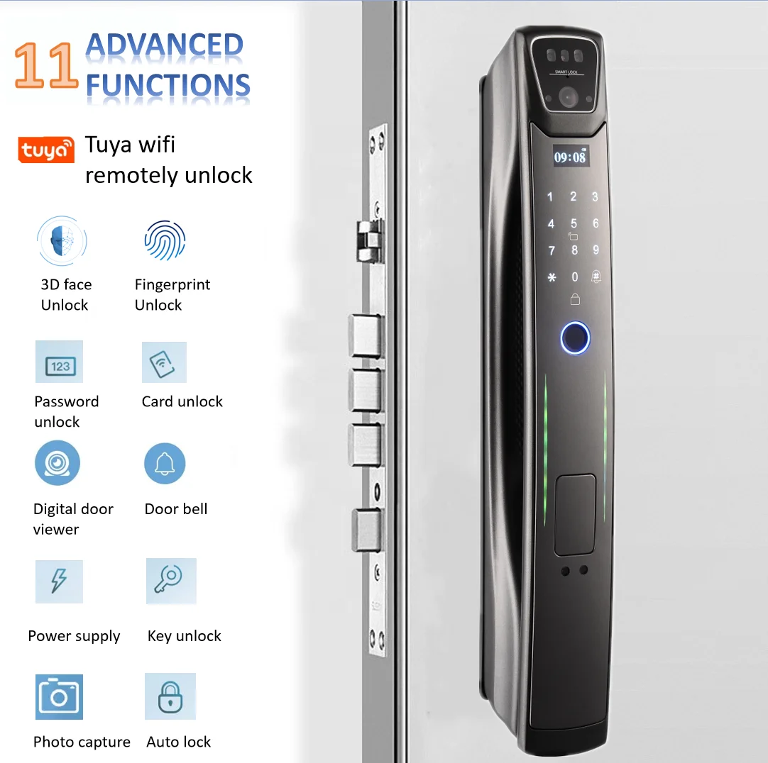 3d Smart Lock Face Recognition Security Finger Print Lock Camera Smart Lock For Home Buy Smart 1653