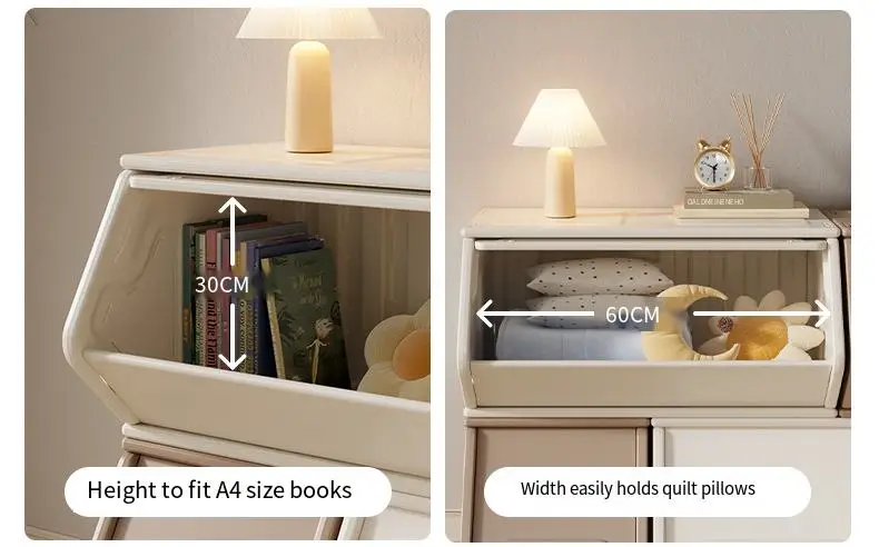 Modern Living Minimalist Foldable Plastic Cabinets for Home Living Room Bedroom Dining & School Safe & Supermarket Application details