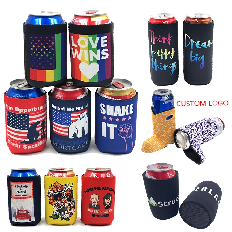 Neon Blue Can Koozies-insulated Beverage Holders W/one Color Imprint-foam  Beer Coolies-your Art or Ours, Super Fast Ship, Minimum 10 Coozies 