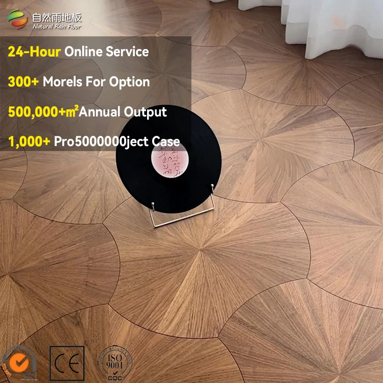 Engineered Wood Woven Parquet Flooring, Special Shape Oak Panels for Unique Interior Design 7 Days Delivery and 200 Optional