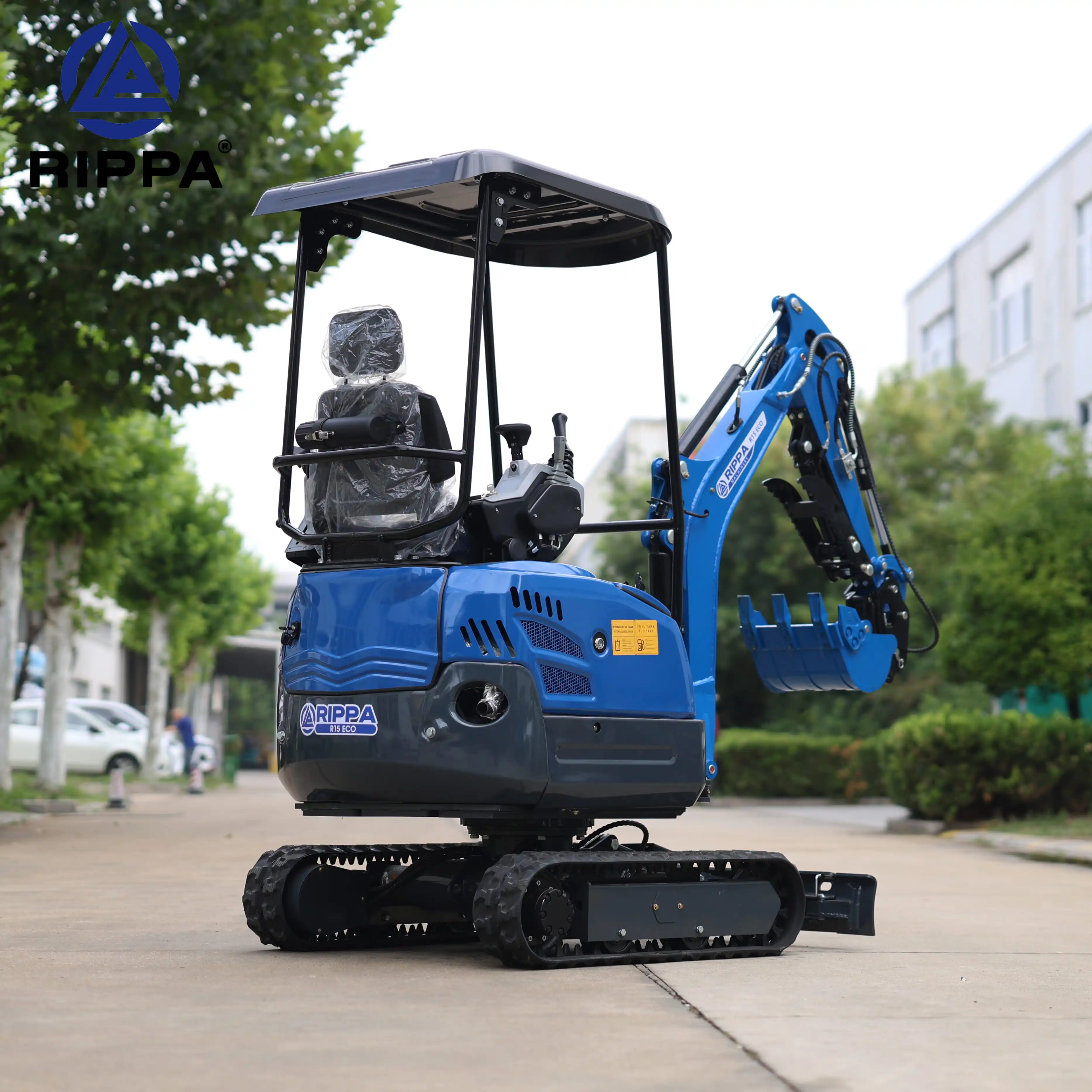 Rippa Machine Factory EU Standard 1.5Ton Excavator Earth Moving Machinery Kubota Engine Digger Excavator Small Mini Excavator