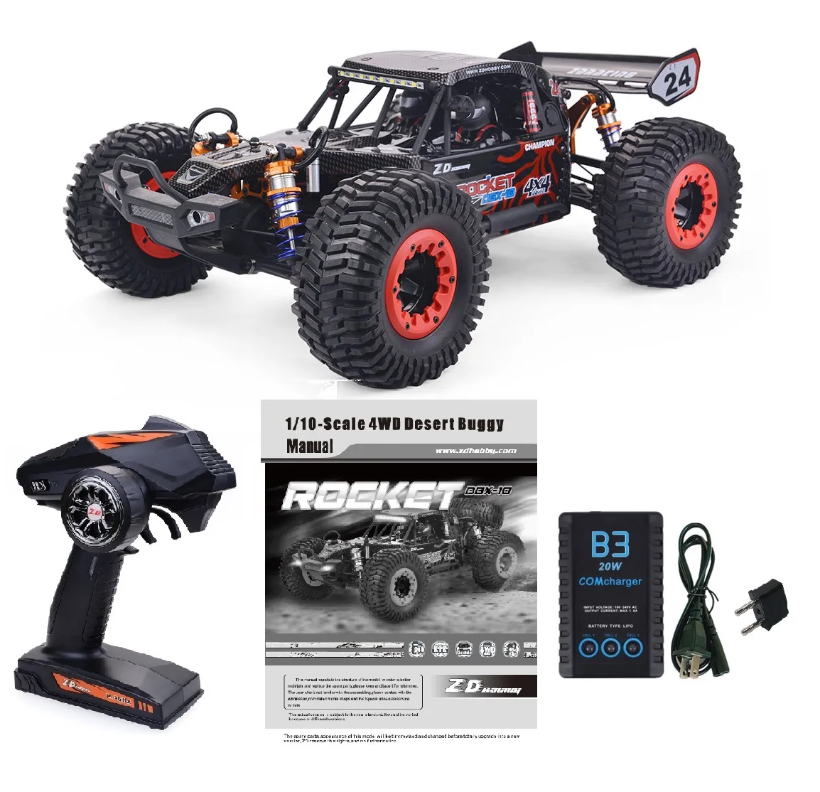 Zd Dbx-10 1/10 Scale Brushless Buggy Car - High Speed Racing