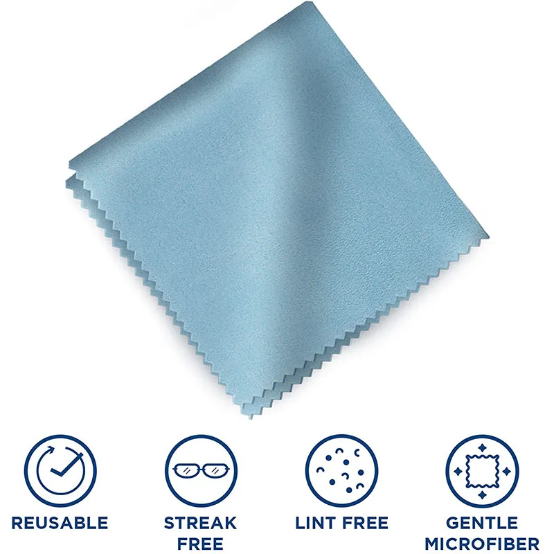 Custom Logo Printing Microfibre Microfiber Screen Eyeglass Sunglass Lens Cleaning Cloth for Glasses Eyeglass