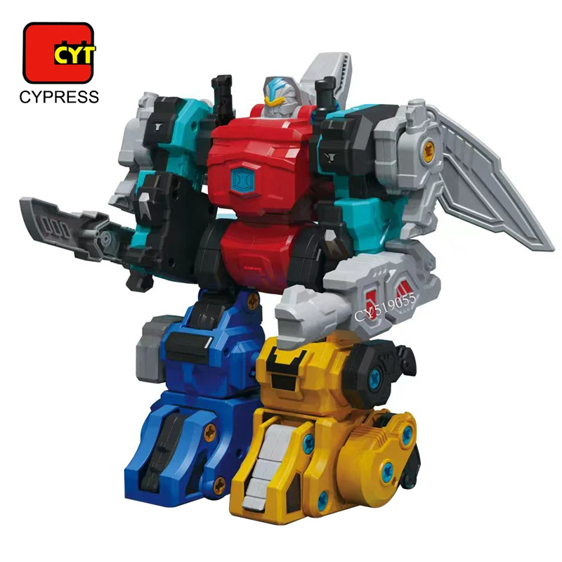 4 in 1 Transform Dinosaur Toy Screwing Robot Car Deformation Toy for Kids