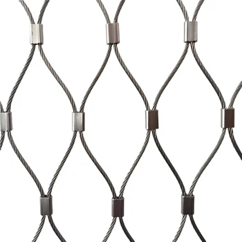 Factory Supply Wooden Box with Stainless Steel Wire Rope Bird Netting Plain Weave Cable Mesh Cut-to-Order Processing