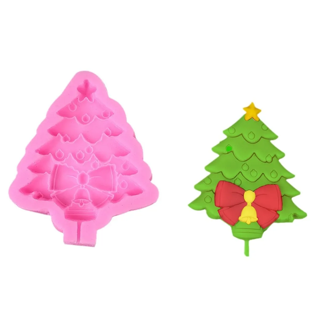 Cartoon Star Bow Bell Christmas Tree Shaped Silicone Mold Cake Tools for Baking Cakes