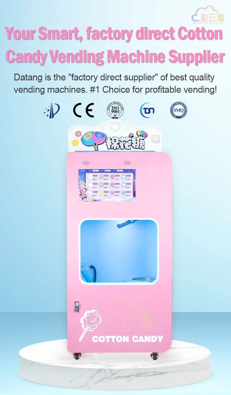 Cotton Candy Vending Machine Fully Automatically Cotton Candy Floss