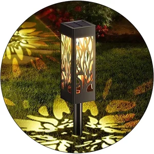 Vertak IP65 Waterproof LED Solar Garden Lights Warm White Outdoor Lawn Light with Auto Charging Feature