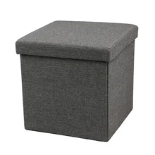 Customized Factory Wholesale Folding Pouf Bedroom Furniture Stool Classic Storage Ottoman Chair for Kids Children