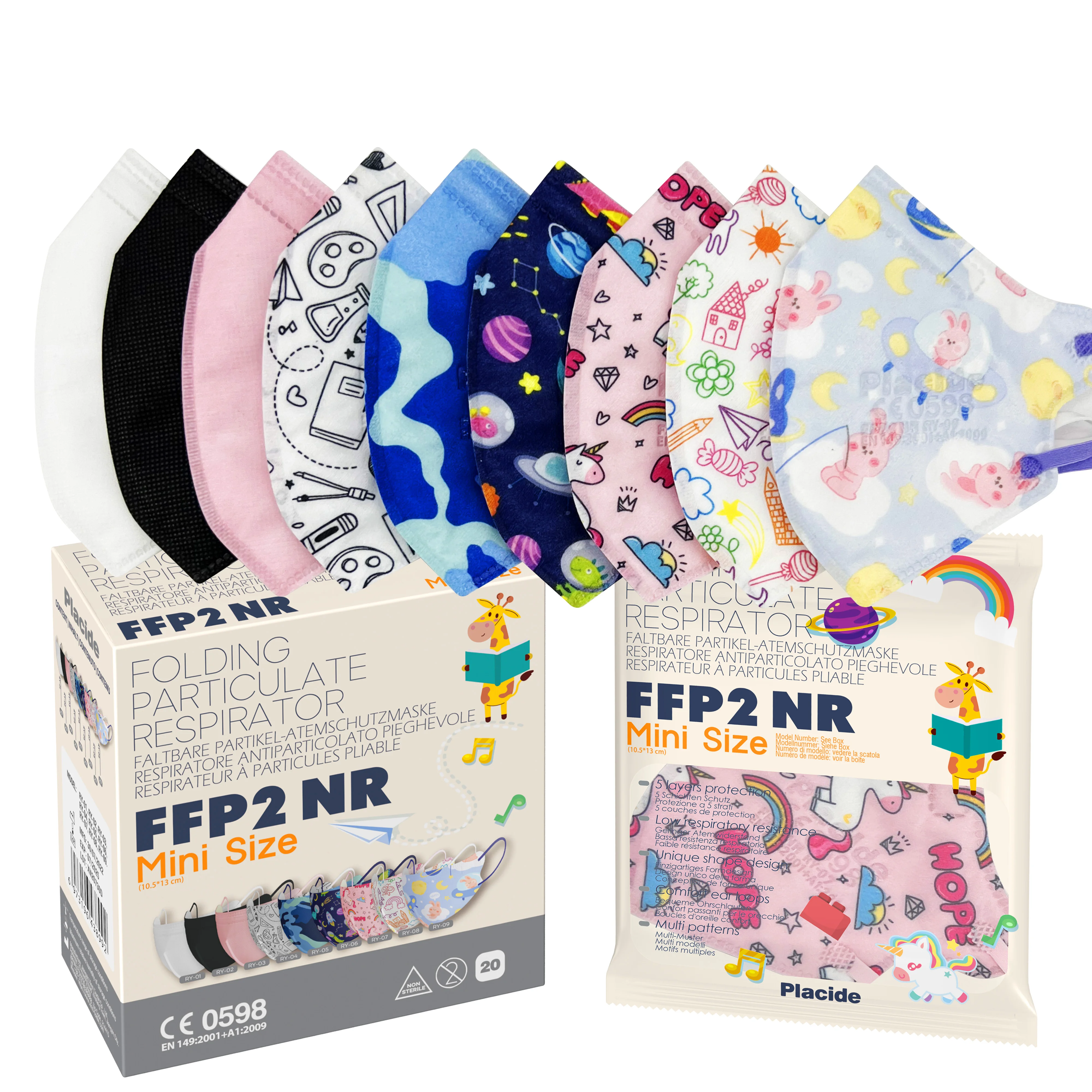 Ffp2 Mini Size Mask Ce En149 Ffp2 Face Masks For Kids Particulate Filter Respirator Ffp2