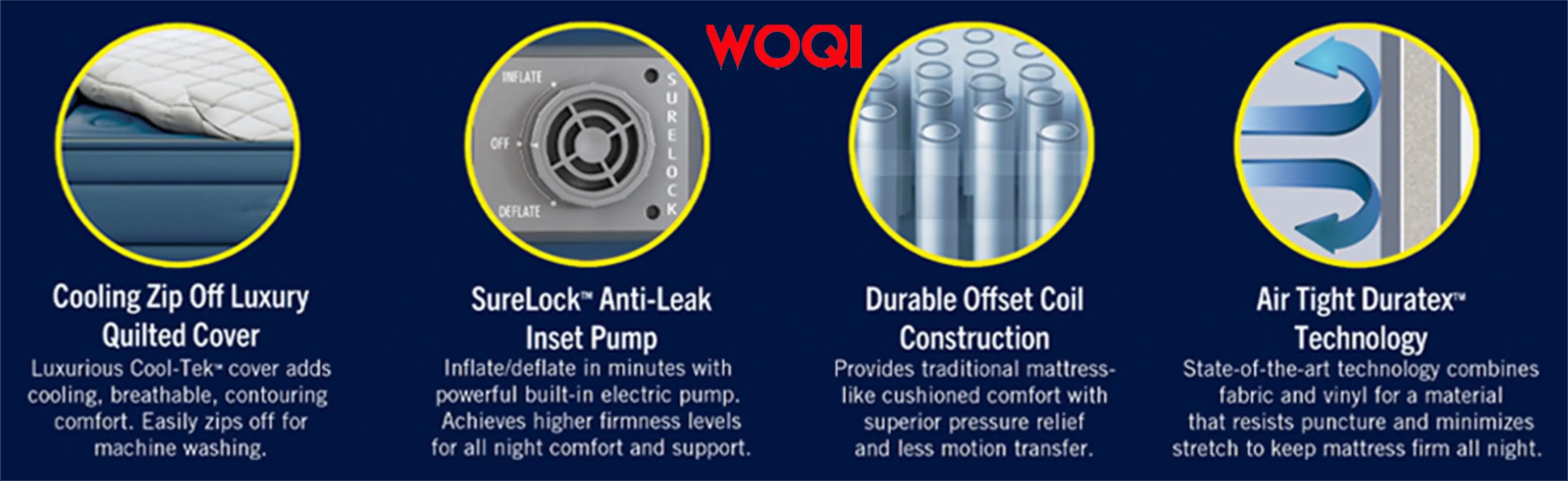 Woqi Air Cushion Inflatable Bed,Suitable For Home,Travel,And Camping With Builtin Pump Buy