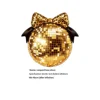 Gold New Year leopard print bow