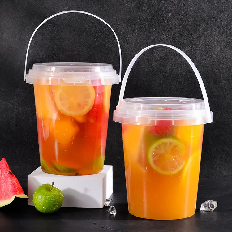 Large Capacity PP Dessert Plastic Bucket Cup 1000 Ml Fruit in Plastic Cups  - China Plastic Cup and Bubble Tea Cups price