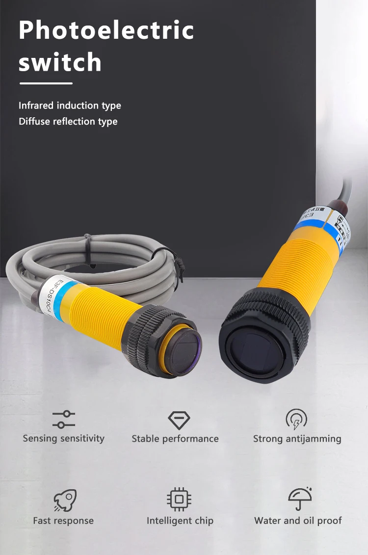 E18-D80NK NPN NO 70CM Diffuse Reflection Infrared Induction ...