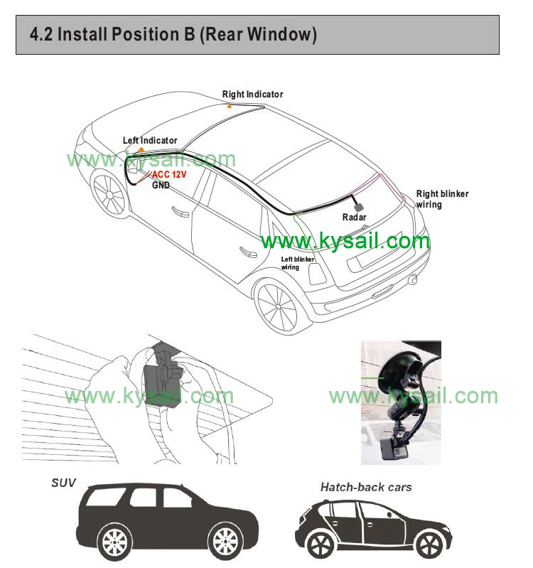 Factory Direct Waterproof Car Blind Spot Detection System 77GHz BSD Installation factory