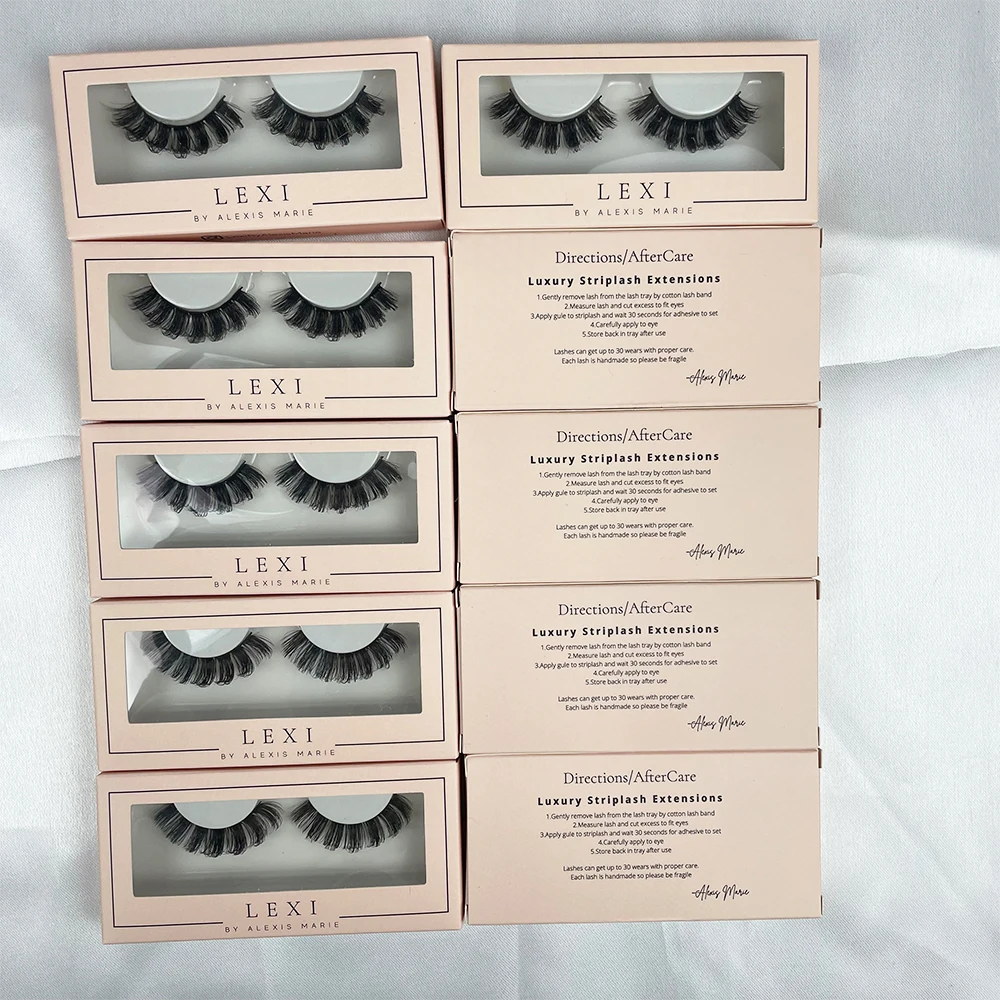 B968 Custom Boxes for Eyelashes Make Your Own Brand Custom Lash Paper False Lash Eyelash Packaging Box Eyelash case